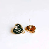 Heart Wool Stuff Stud Earring Pendant Necklace Supplies for Jewelry Making