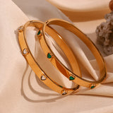 Heart Zircon Clasp Bracelet 18K Plated for Women