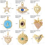 Heart and Greek Eye Pendant Charms for Diy Earrings Keychain Necklace