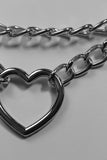 Heart Chain Collar with Heart Pendant