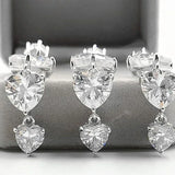 Heart Crystal 925 Silver Belly Button Ring Body Piercing Jewelry Women
