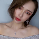 3ct Diamond Pendant 925 Sterling Silver Necklace For Women