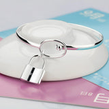925 Sterling Silver Bracelet for Women Heart Lock Head Lucky Bead Bell 8 Styles