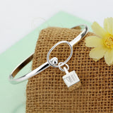 925 Sterling Silver Bracelet for Women Heart Lock Head Lucky Bead Bell 8 Styles