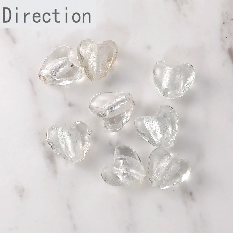 Heart Love Glass Beads DIY Jewelry Making Supplies