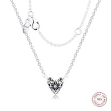 Winter Necklace 925 Sterling Silver CZ Pendant Women Jewelry