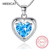 3ct Moissanite Diamond Heart Pendant 925 Sterling Silver Charm Necklace