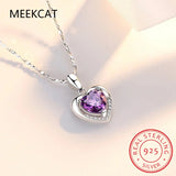 3ct Moissanite Diamond Heart Pendant 925 Sterling Silver Charm Necklace