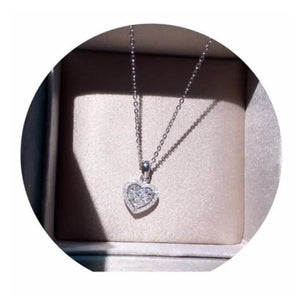Heart 3ct Moissanite Pendant 925 Sterling Silver Charm Wedding Necklace
