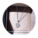 Heart 3ct Moissanite Pendant 925 Sterling Silver Charm Wedding Necklace
