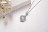 CZ Sona Necklace 5A Zircon Real 925 Sterling Silver Wedding Pendant