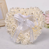 Heart-shape Ring Pillow Small Rings Box Multifunctional Holder Container Wedding