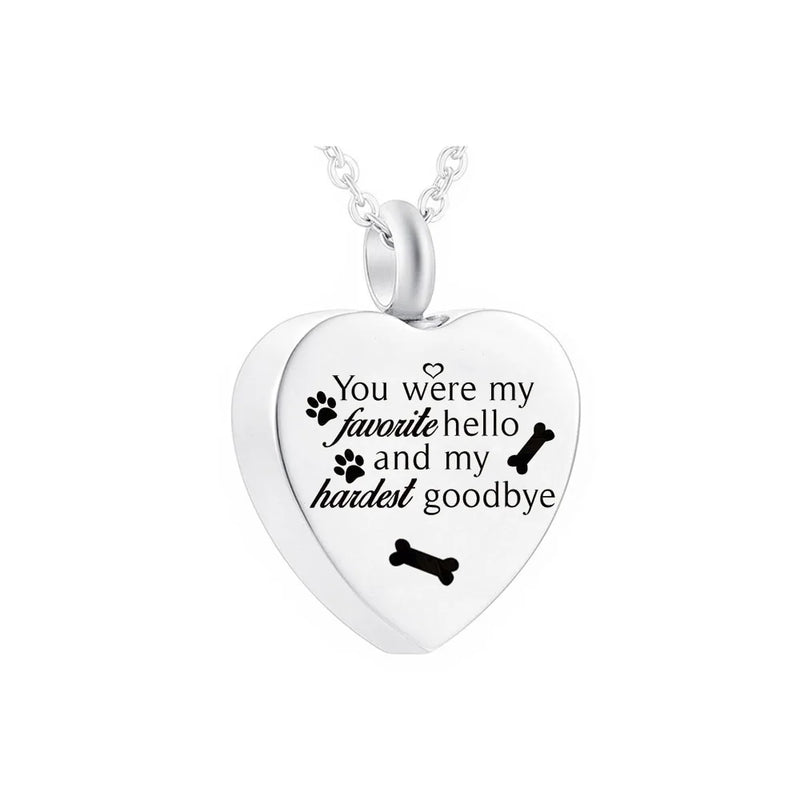 Heart-shaped Cremation Jewelry Aluminum Urn Pendant