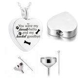 Heart-shaped Cremation Jewelry Aluminum Urn Pendant