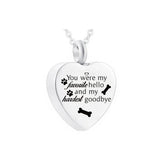 Heart-shaped Cremation Jewelry Aluminum Urn Pendant