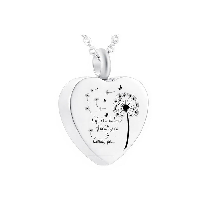 Heart Stainless Steel Cremation Urn with Filling Kit