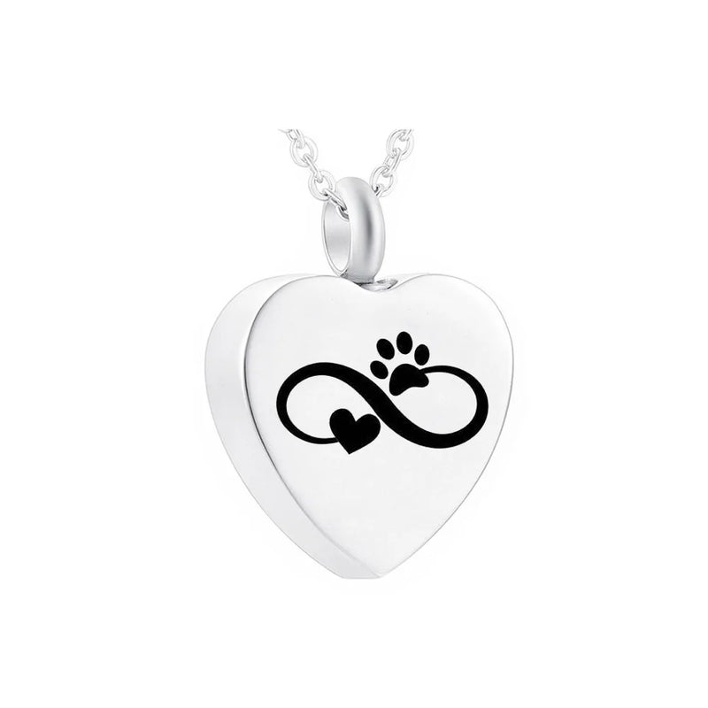 Heart-Shaped Pet Cremation Jewelry Stainless Steel Urn Pendant