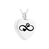Heart-Shaped Pet Cremation Jewelry Stainless Steel Urn Pendant