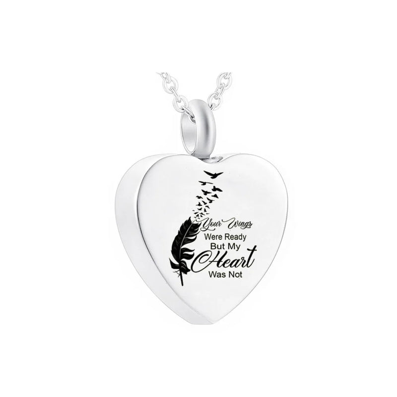 Heart-shaped Cremation Jewelry Stainless Steel Urn Necklace