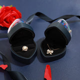 Heart-shaped Jewelry Box Ring Necklace Display Holder Wedding Ring box