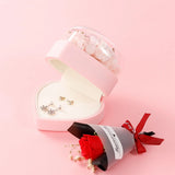 Heart Jewelry Organizer Case Wedding Ring Pendant Earring Box