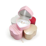 Heart Shaped LED Light Jewelry Box Ring Pendant Gift Packaging Display