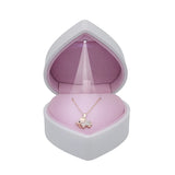 Heart Shaped LED Light Jewelry Box Ring Pendant Gift Packaging Display