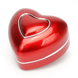LED Light Wedding Ring Box Heart Shape for Rings Necklace