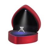 Heart-shaped LED Ring Box Jewelry Storage Organiser