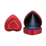 Heart-shaped LED Ring Box Jewelry Storage Organiser