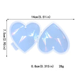 Heart-shaped Light Shadow Earrings Mold Crystal Epoxy Silicone Mould