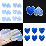 Heart-shaped Light Shadow Earrings Mold Crystal Epoxy Silicone Mould