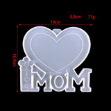 Heart-shaped MOM Letter Photo Frame Silicone Mold for Resin DIY Decoration