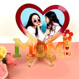 Heart-shaped MOM Letter Photo Frame Silicone Mold for Resin DIY Decoration