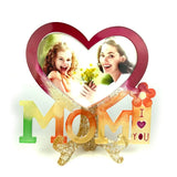 Heart-shaped MOM Letter Photo Frame Silicone Mold for Resin DIY Decoration