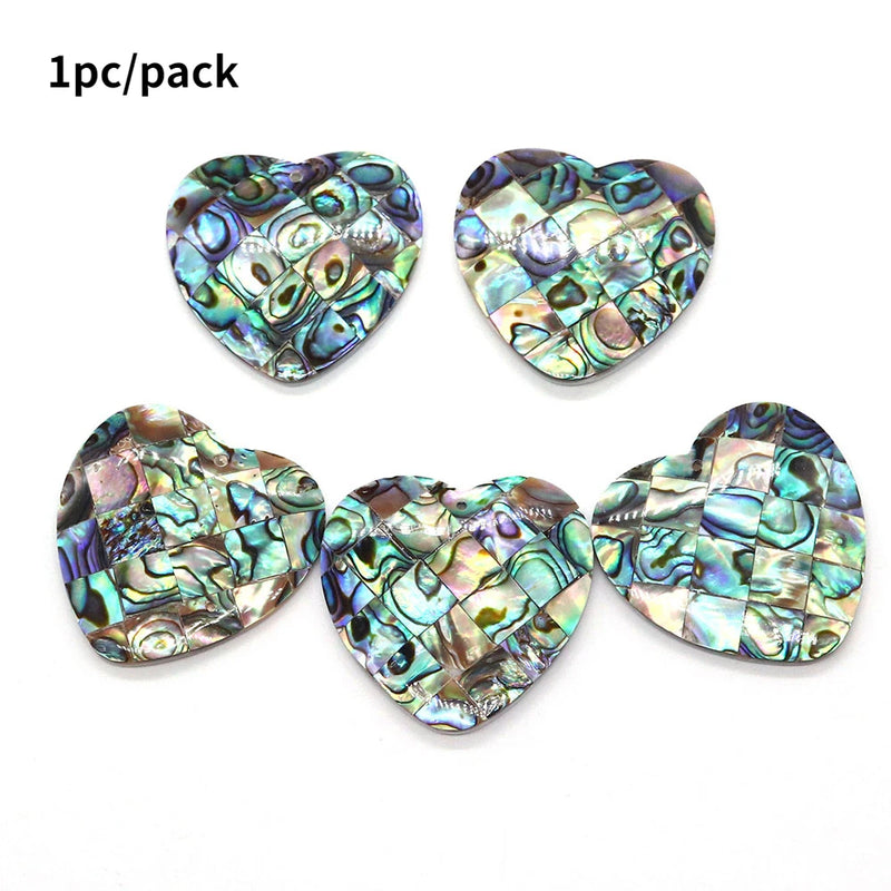 Abalone Shell Heart Pendant DIY Jewelry Making Necklace Earrings 1pcs