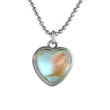 Heart-shaped Natural Moonstone Sterling Silver Necklace