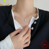 Heart-shaped Natural Moonstone Sterling Silver Necklace