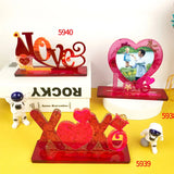 Heart-shaped Silicone Molds for Resin LOVE Photo Frame