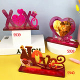 Heart-shaped Silicone Molds for Resin LOVE Photo Frame