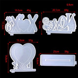Heart-shaped Silicone Molds for Resin LOVE Photo Frame