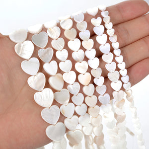 Heart-shaped Shell Beads for Jewelry Making DIY Bracelet Necklace 6-15mm