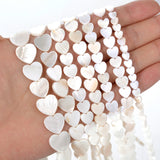 Heart-shaped Shell Beads for Jewelry Making DIY Bracelet Necklace 6-15mm