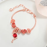 Zircon Charm Pendant Bracelet Flamingo Adjustable Length