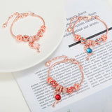 Zircon Charm Pendant Bracelet Flamingo Adjustable Length