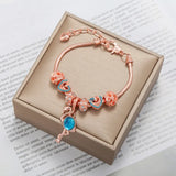 Zircon Charm Pendant Bracelet Flamingo Adjustable Length