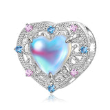 Heart-shaped Moonstone Beaded Bracelet DIY Jewelry Charm