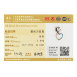 Heart Rainbow Zircon Necklace Pendant 925 Sterling Silver Beads