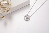 Heart Round Pendant 5A Zircon Cz 925 Sterling Silver Necklace Bridal Jewelry