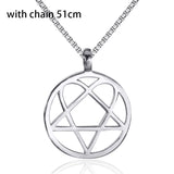 Heartagram Star Heart Pendant Necklace Vintage Jewelry